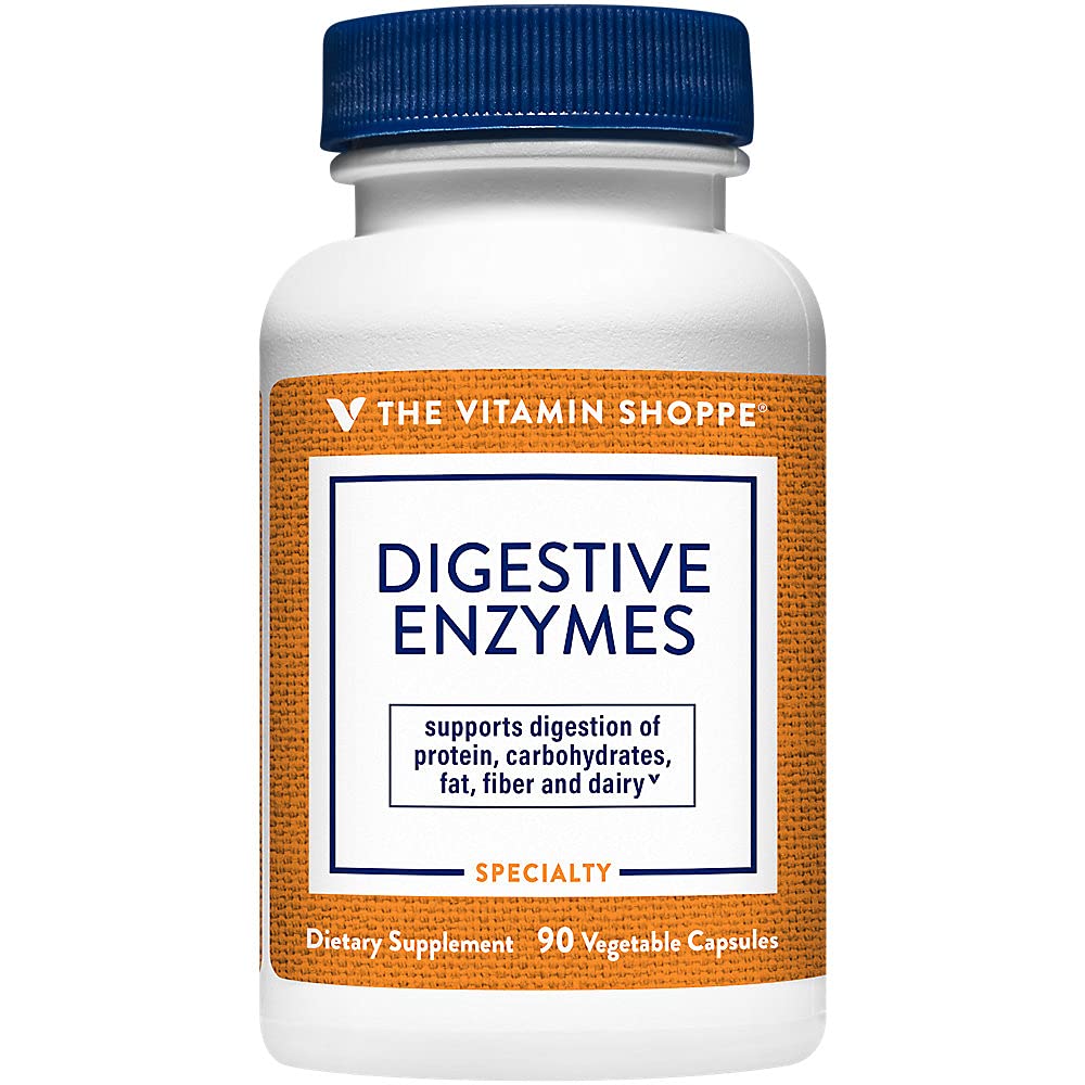 Verdauungsenzyme - Pflanzenbasierte Verdauungsformel, fördert Verdauung, um Nährstoffe, Nährstoffdigestion & Absorption (90 Veggie Kapseln) von The Vitamin Shoppe freizugeben