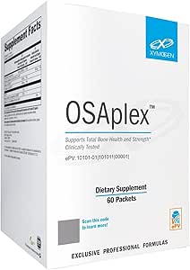 XYMOGEN OSAplex - Klinisch getestete mikrokristalline Hydroxyapatit Konzentrat MCHC, Calcium + Vitamin D3 - Unterstützt Knochen Collagenbildung, Knochenmineraldichte + Stärke (60 Packungen)