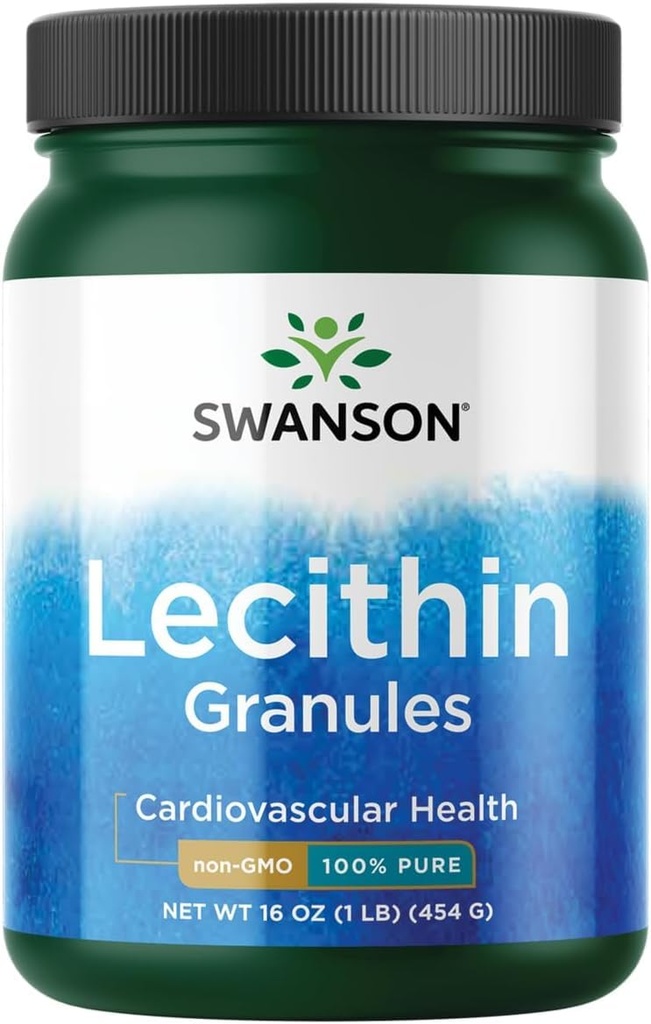 Swanson 100% Pure Lecithin Granules (non OGM) 16 Ounce (1 lb) (454 g) Granules