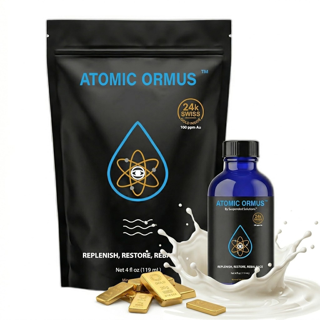 Liquido- Atomic ORMUS - 4oz - Ormo Oro Monoatomico - Memoria AID, ENERGETICAmente potenziato, REJUVENATING, Energia Aumentata, Stamina, Vitalità - Oro, Platino, Iridium