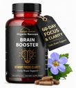 Bacopa, Booster Brain Organique, Supplément Brain Nootropique, Bacopa Monnieri/Brahmi, pour la Sharpness Mentale, Focus, Mémoire et Bien-être Cognitif, 120 Capsules 500mg, 2 mois d'approvisionnement