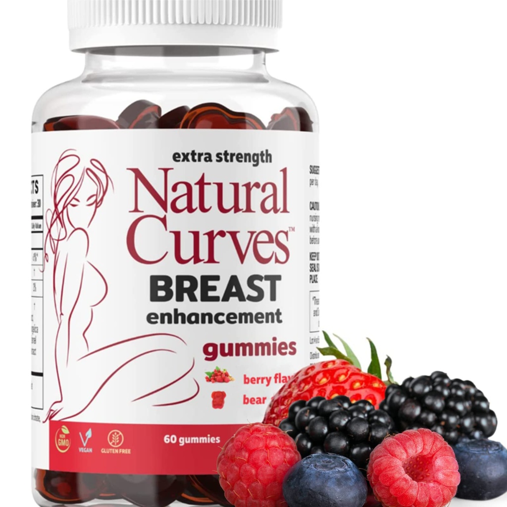 Brustvergrößerung Gummis – Bust Firming & Lifting Support – Pflanzenbasierte Kräuterformel für Fuller, Perkier Breasts – Feminine Health Supplement – Made in USA – 60 Gummis
