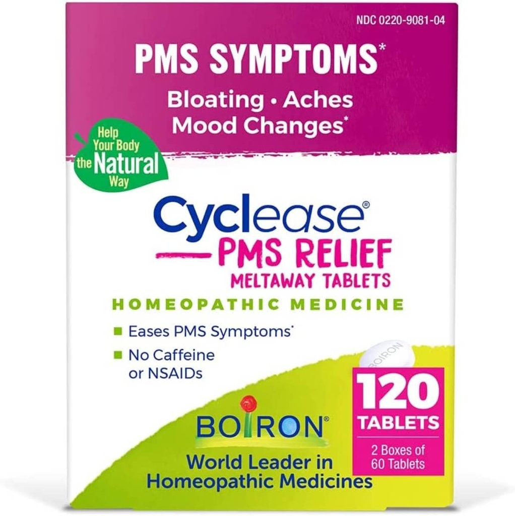 Boiron Cyclease PMS Twin Pack, 120 comprimés