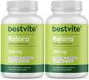 BESTVITE Filler-Free Relora 250mg (240 vegetarische Kapseln) (120 x 2) – Klinisch geforscht – keine Stearate – Vegan – keine Füllstoffe – unterstützt die Verwaltung des okzialen Stresss*