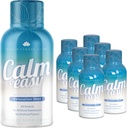 Calm & Easy - Natural Stress Relief Shot, KSM-66 Ashwagandha, Suntheanine L Theanine, Calming Adaptogen Drink, Entspannung, Fokus und Stimmung | 2 oz Liquid Bottle (6 Pack)