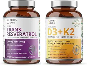 Vitamina D3 K2 & Integratore Trans-Resveratrolo puro