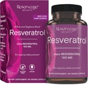 Reserve Schönheit, Resveratrol 100 mg, Antioxidans Ergänzung für Herz und zelluläre Gesundheit, Unterstützt gesundes Alter- und Immunsystem, Paleo, Keto, 60 Kapseln (60 Portionen)