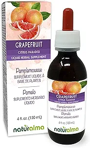 Naturalma Grapefruit (Citrus paradisi) Seed Alcohol-Free Tincture - Arricchito con vitamina C - 4 fl oz Liquid Extract in Drops - Integratore di erbe - Vegan