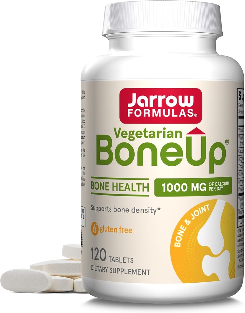 Végétarien BoneUp - 120 comprimés - Supplément végétarien/végétarien pour la santé des os Végétarien -Friendly Sources of Vitamine D3, Vitamine K2 (as MK-7) & Calcium - 60 portions
