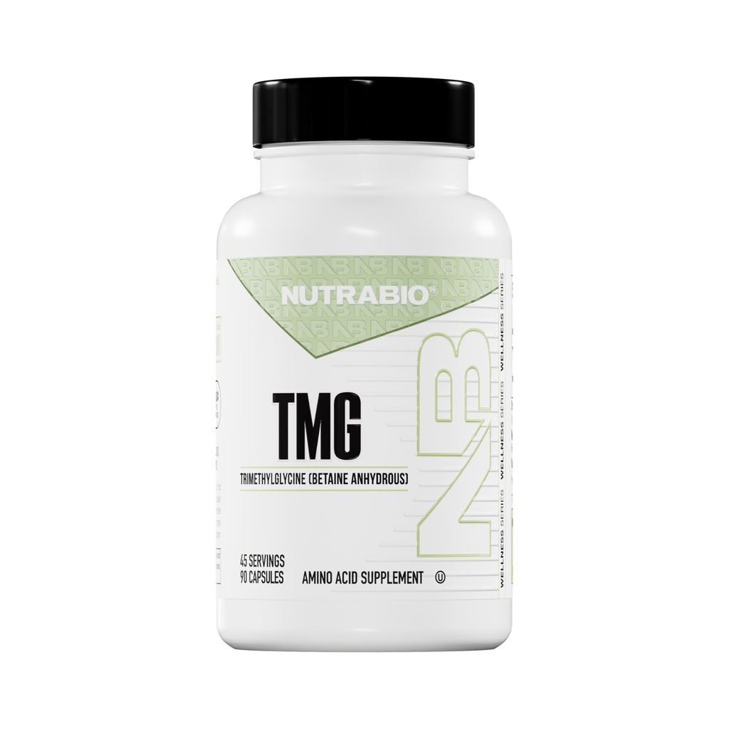 NutraBio TMG Integratori (Betaine Anhydrous, Trimethylglycine), Homocysteine Supplementi, 500mg -Pure Tmg Supplement, TMG Capsule