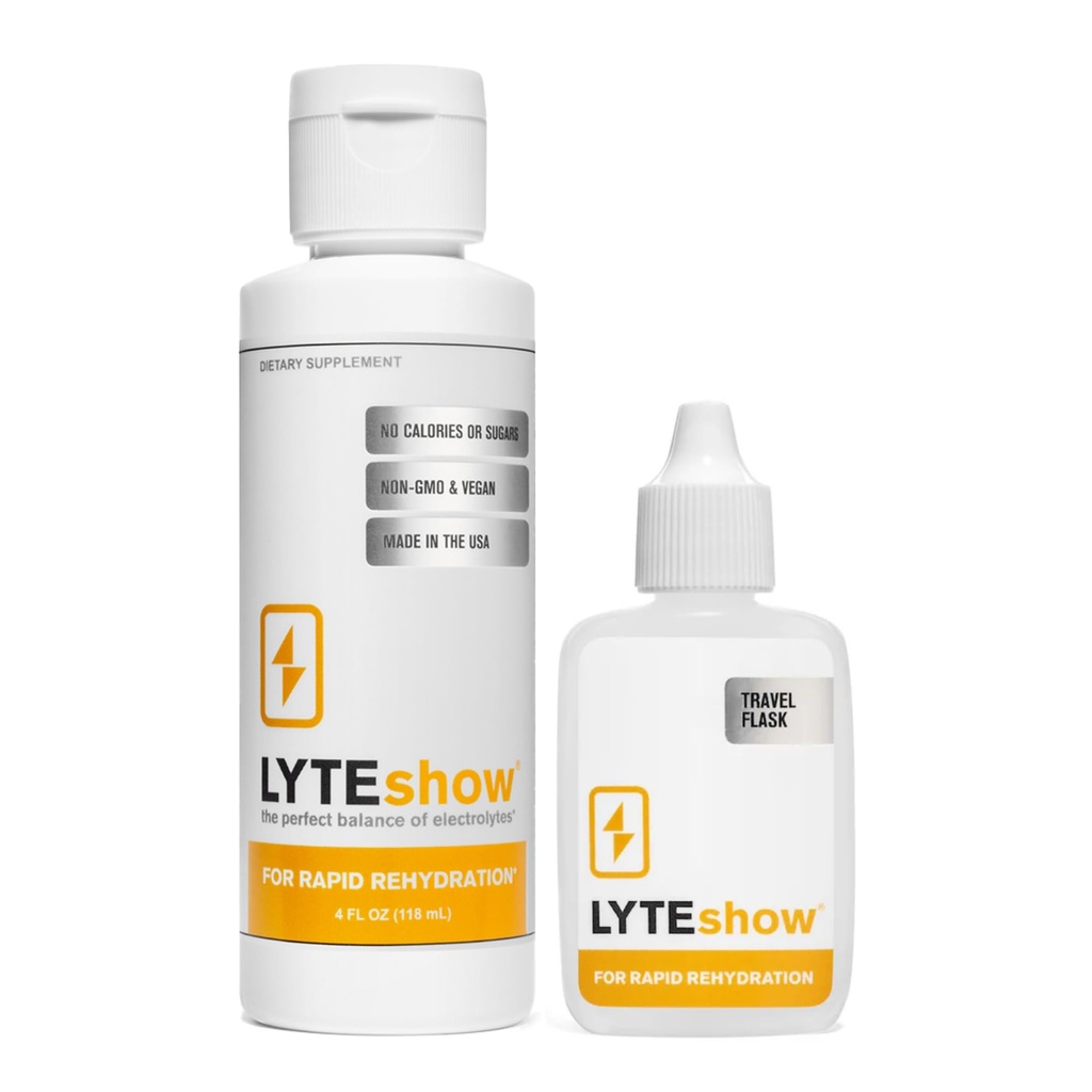 LyteShow - gouttes d'électrolyte pour une réhydratation rapide + digestion + cerveau + énergie + immunité