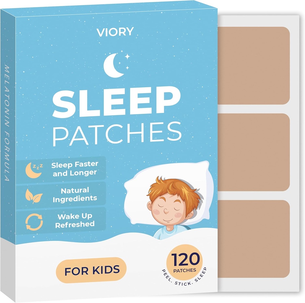 VIORY 120 Sleep Patches for Kids Extra Strength - Fast Acting, 100% ingredienti naturali, Skin-Friendly & Easy to Apply Sleep Stickers for Boys