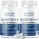 (2 Pack) Neuro Tech IQ Brain Supplement Neurotech Iq Focus Formula Pillen (120 Kapseln)
