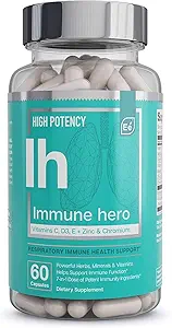 Eléments essentiels Supplément de soutien immunitaire - avec vitamine C, zinc, L-Cysteine, chrome et plus encore