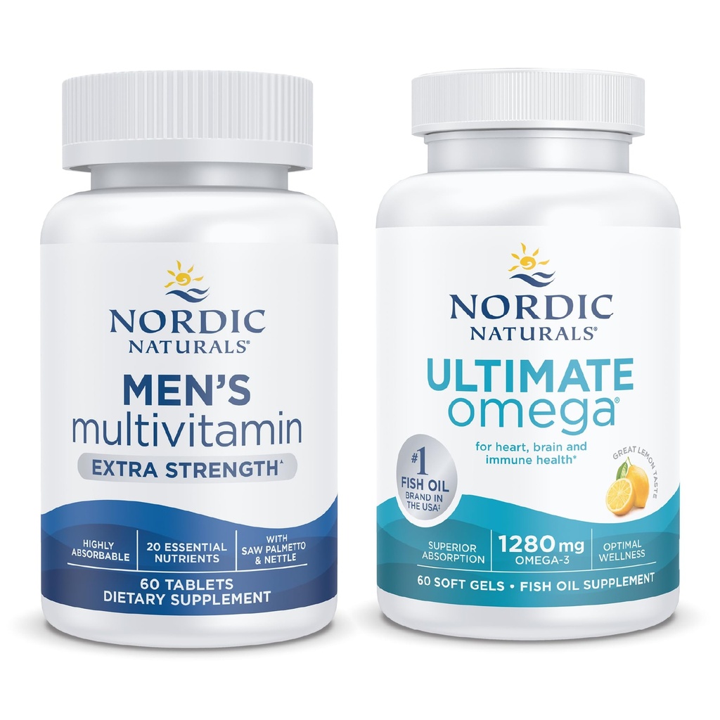 Nordic Naturals Starter Pack - Multivitamine homme extra force, Omega ultime