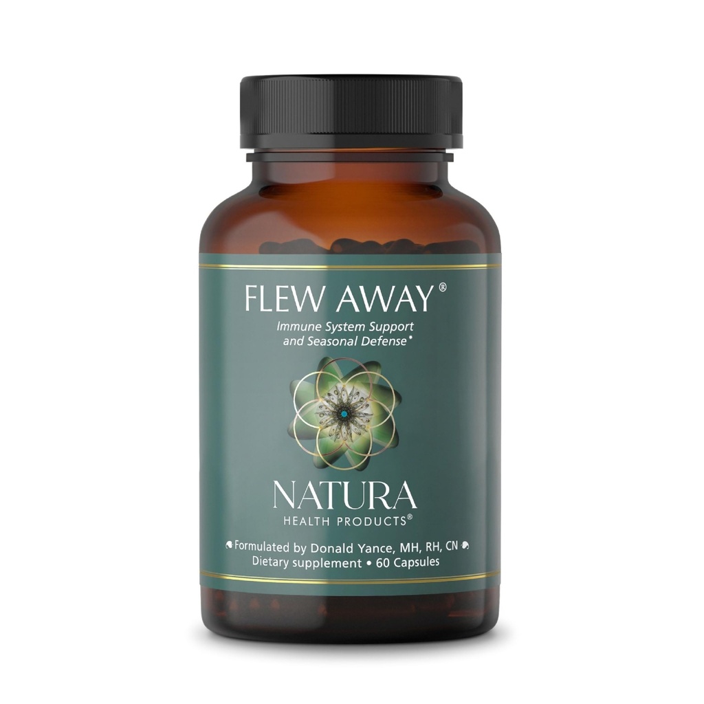 Produits de santé Natura Supplément Flew Away - Soutien du système immunitaire et défense saisonnière - Avec Ginger, Elderberry, Propolis et Eucalyptus (60 capsules)