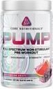 Pré-entraînement de la pompe de nutrition de base sans stimulant, avec nitrate de N03T, Peak02, Alpha GPC, pour la pompe maximale, la résistance et la performance 20 portions (grapage de pastille)