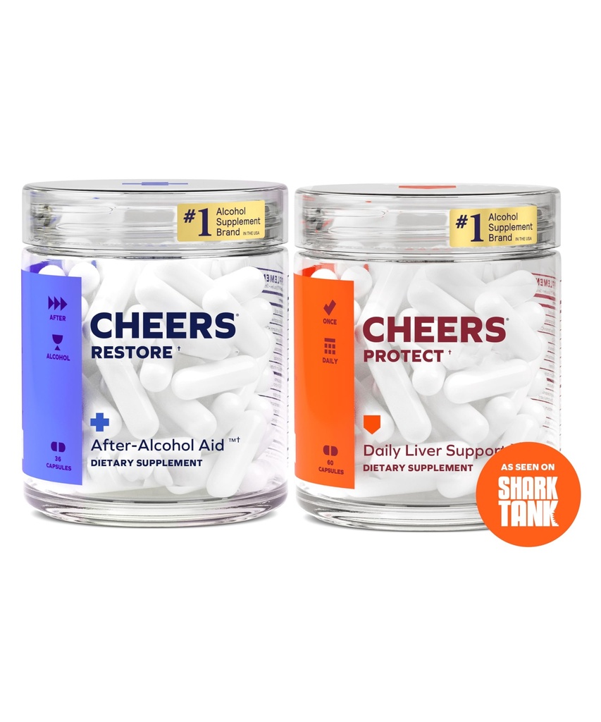 Cheers Liver Combo | Restore (12 Doses) + Protect (30 Doses) | Supplements