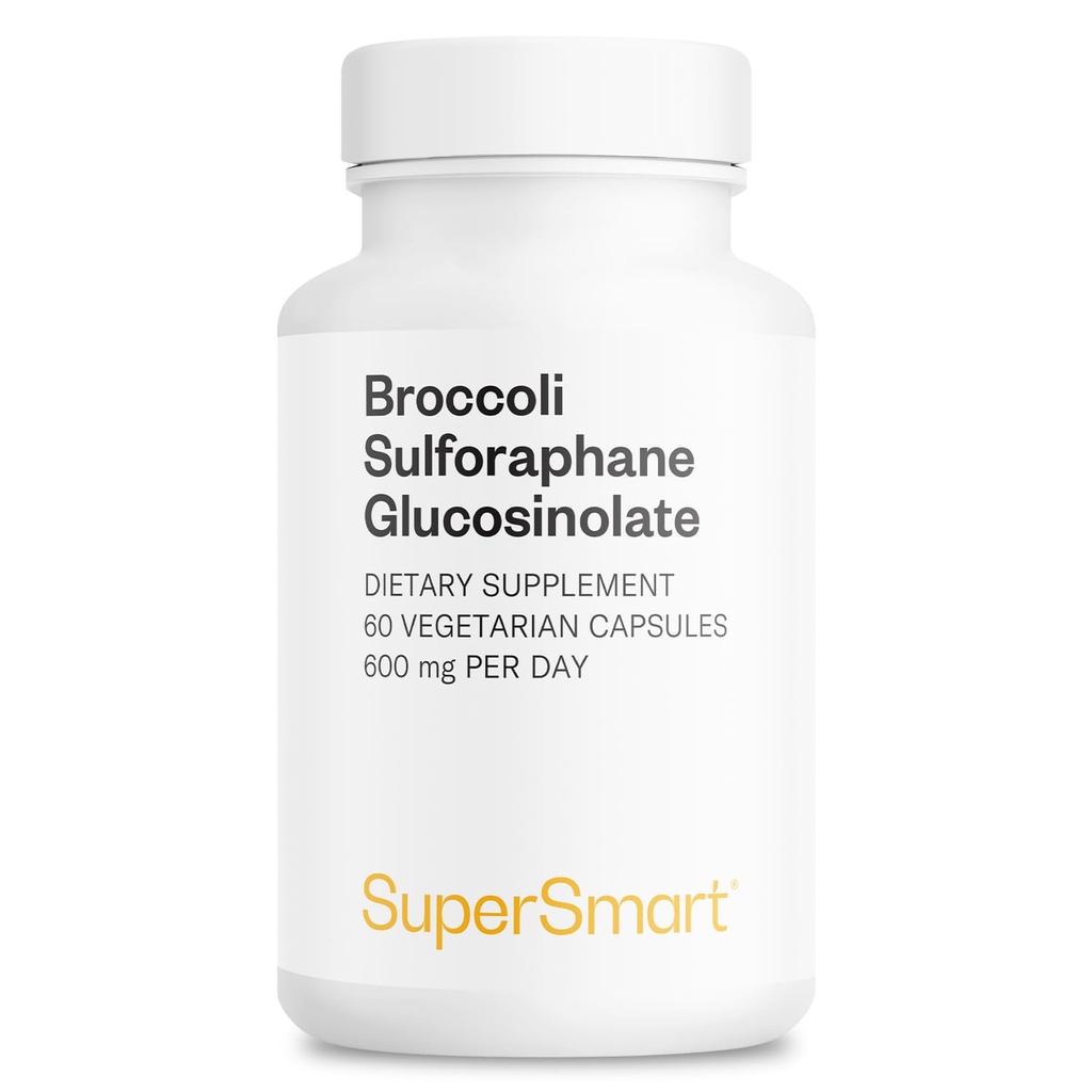 SUPERSMART - Broccoli Sulforaphane 300 mg - Standardizzato al 10% Sulforaphane Glucosinolate - Sistema immunitario Booster | Non-GMO & Gluten Free - 60 capsule vegetariane