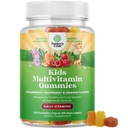 Natures Craft Plant Based Kids Multivitamin Gummis - Multivitamin für Kinder Immunität unterstützen Gummis mit Vitaminen A C D3 E B und Zink Gelatine und glutenfreie Non-GMO Vitamine Gummy Formel 120ct