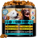 Augen-Vitamine für Hunde - Dog Vision Supplement für Tear Stains, Hundeaugenpflege, Immununterstützung - Vitamin С, Karotte, Fischöl, Lutein - 180 Soft Chews mit Ente Flavor - für alle Rassen und Alter