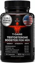 Testosterone Booster for Men (120 Caps) - T-GAINS TRT Testosterone Supplement for Men - Boosts Muscle Growth, Strength, Energy & Endurance - Prime Total Test Booster & Max Anabolic Estrogen Blocker