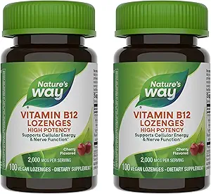 Nature's Way Vitamine B12 Lozenge, 100 Compte (2 Pack)