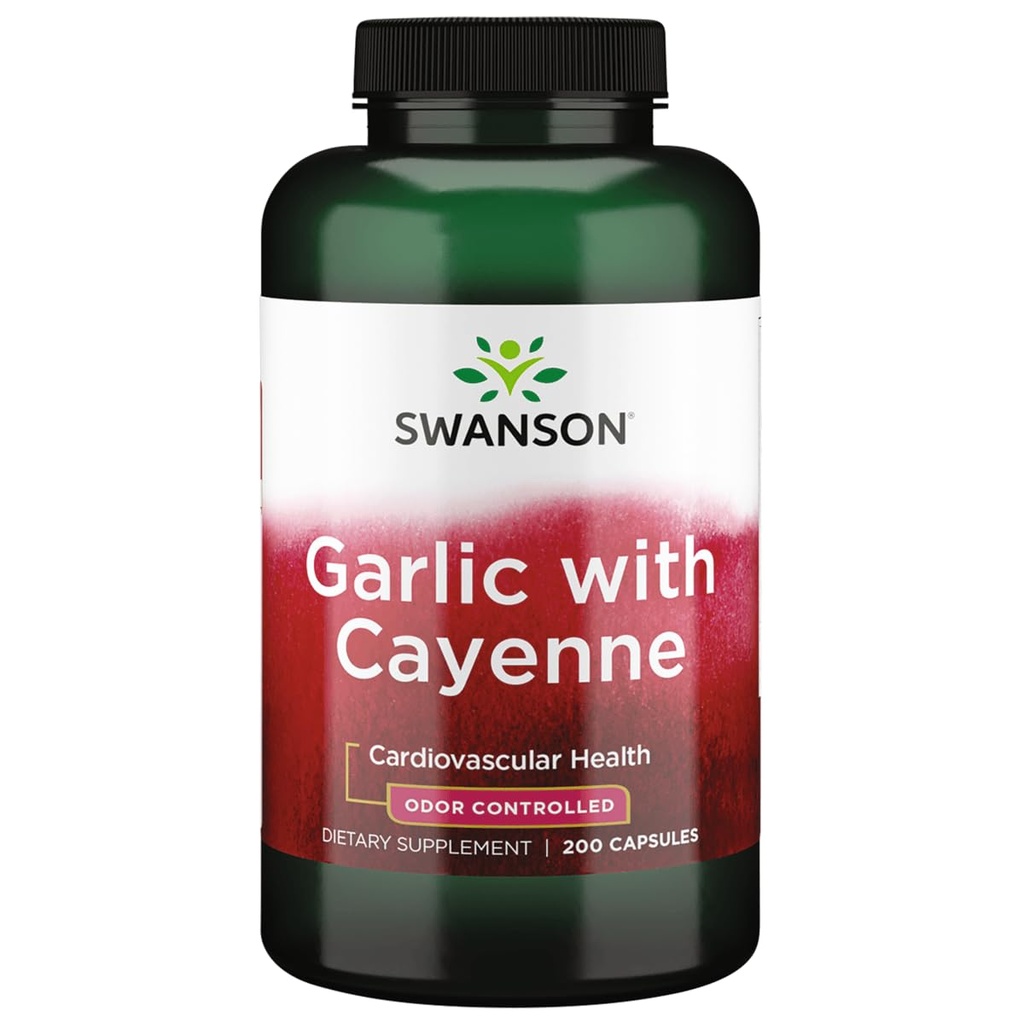 Swanson Knoblauch mit Cayenne 200 Kapseln