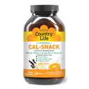 Country Life Cal-Snack, Chewable Calcium, Magnesio con vitamina D, 1000mg/500mg/50 IU, Dairy-Free, Vanilla Orange Flavor, 60 Wafers, Certified Gluten Free, Certified Vegan
