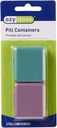 EZY DOSE Daily Travel Pocket Pharmacy Pill Organizer, Small Vitamin Organizer, Kompakte Medizin Container, Reisen freundlich, Tragbare Pille Box, Farben Mai Vary, 2-Pack, BPA Kostenlos
