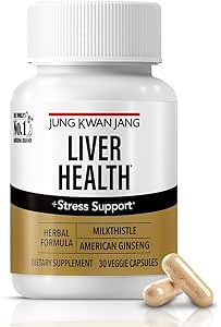 JUNG KWAN JANG Liver Health Supplement mit Milk Thistle 260mg (Silymarin) und American Ginseng 1.000mg - Fatty Liver Detox Cleanse & Repair Support - 30 Kapseln für Männer und Frauen