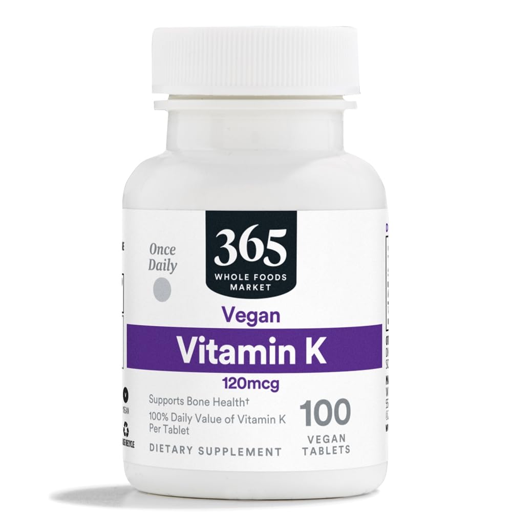 365 von Whole Foods Market, Vitamin K 120 MCG, 100 Tabletten