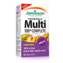 Jamieson 100% Complete à croquer Multivitamine pour Adultes Citrus Twist Multi, 60 comprimés à croquer
