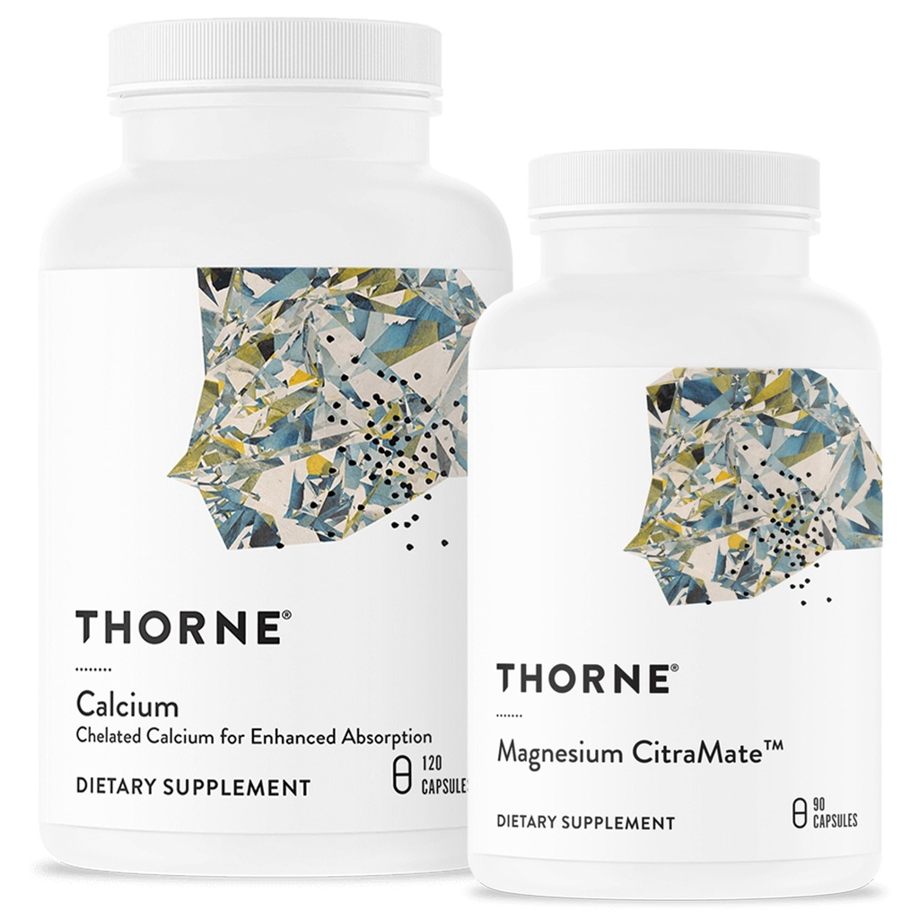 THORNE - Bone Health Bundle - DiCalcium Malate und Magnesium CitraMate - 90 bis 120 Servierungen
