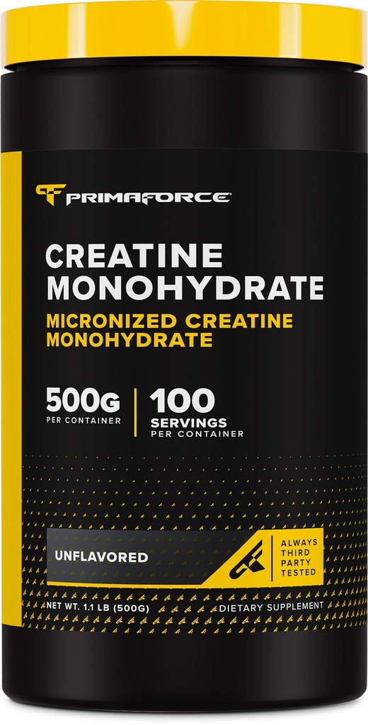 Primaforce Poudre monohydratée de créatine micronisée 500 grammes (1,1 livre)