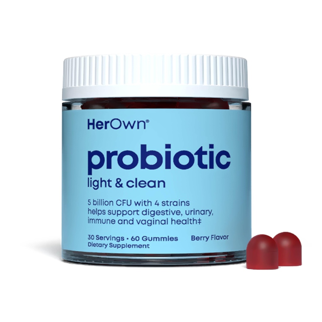 ihr eigenes Probiotic & Prebiotic Gummy, unterstützt Verdauungs-Gesundheit, fördert gesundes Gut, unterstützt Immun-Gesundheit, 5 Billion CFUs, Gluten und Soy Free, Vegan, 60 Gummis, 30 Servietten (Pack von 1)