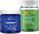 Pioches naturelles Apigenin + Mood Magnesium Gommies Bundle - Qualité du sommeil et soutien au stress* - 150 pièces