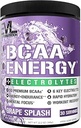EVL BCAAs Amino Acides Poudre - BCAA Énergie Poudre avant l'entraînement pour la récupération musculaire Plongée croissance et endurance - réhydratation après l'entraînement boisson de récupération avec 6 électrolytes clés - splash de raisin