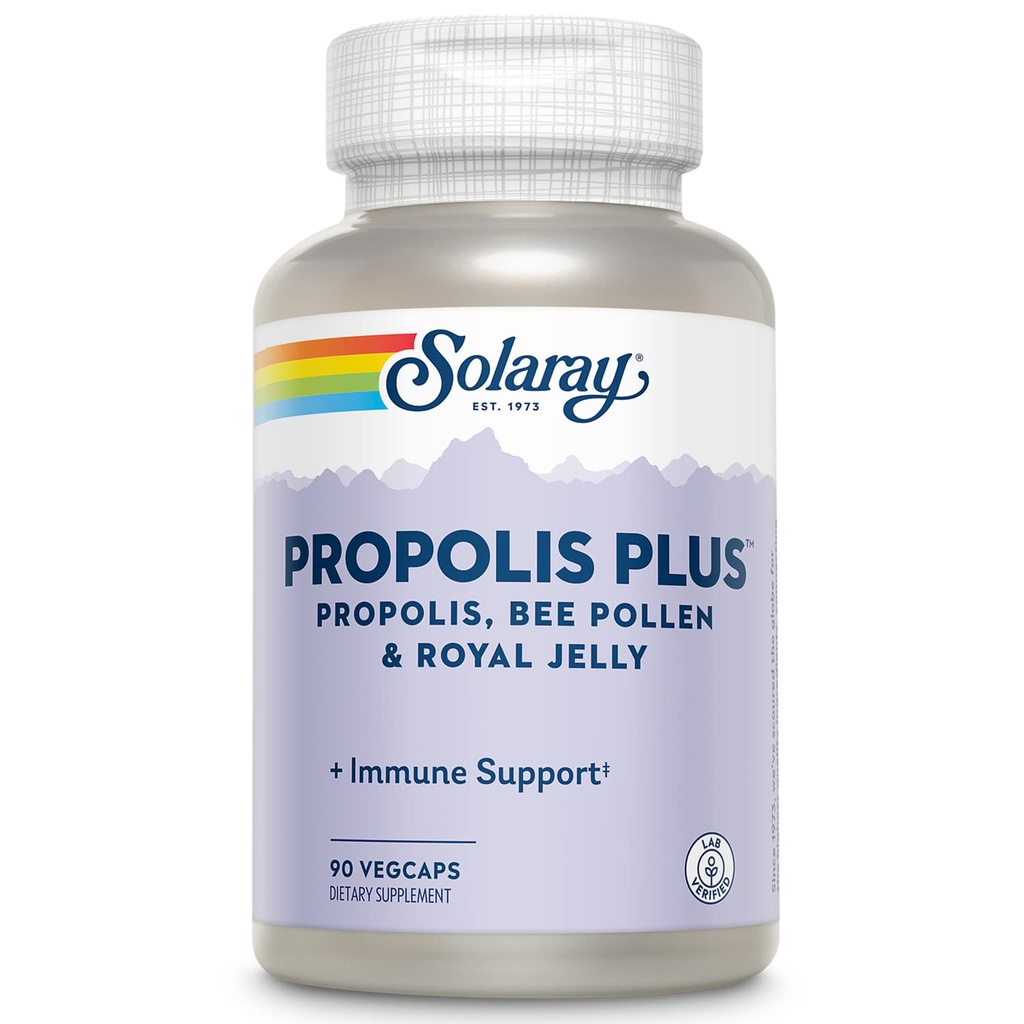 SOLARAY Propolis Plus – Supplément de support immunitaire, 90 VegCaps