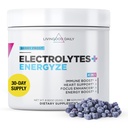Livingood Daily Electrolytes Pulver, Elektrolyte Hydration Drink Mix mit Vitamin C, Magnesium, Taurine & Sea Salt, Elektrolyt Ergänzung für Energie & Hydration, Keto, Berry Frost Flavor, 30 Srvgs
