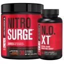 Jacked Factory Nitrosurge Shred Thermogenic Pre-Workout in arancione ananas & N.O. XT Nitric Oxide Booster per uomini e donne