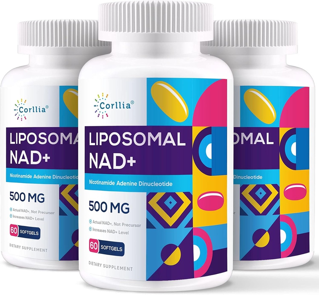 Liposomal NAD+ 500mg mit TMG 250mg Softgels, Nicotinamid Riboside Alternative, Actual NAD+ Ergänzung, 180 Servietten