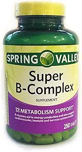 Spring Valley Super B-Complex, support du métabolisme, 250 comprimés