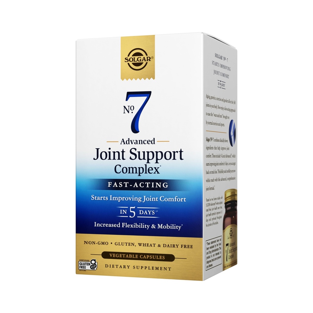 Solgar Nr. 7, 105 Vegetable Capsules - Joint Support & Comfort - Erhöhte Mobilität & Flexibilität - Ergänzung für Männer und Frauen mit Ester-C Vitamin C - Glutenfrei, Non GMO, Dairy Free - 105 Servierungen