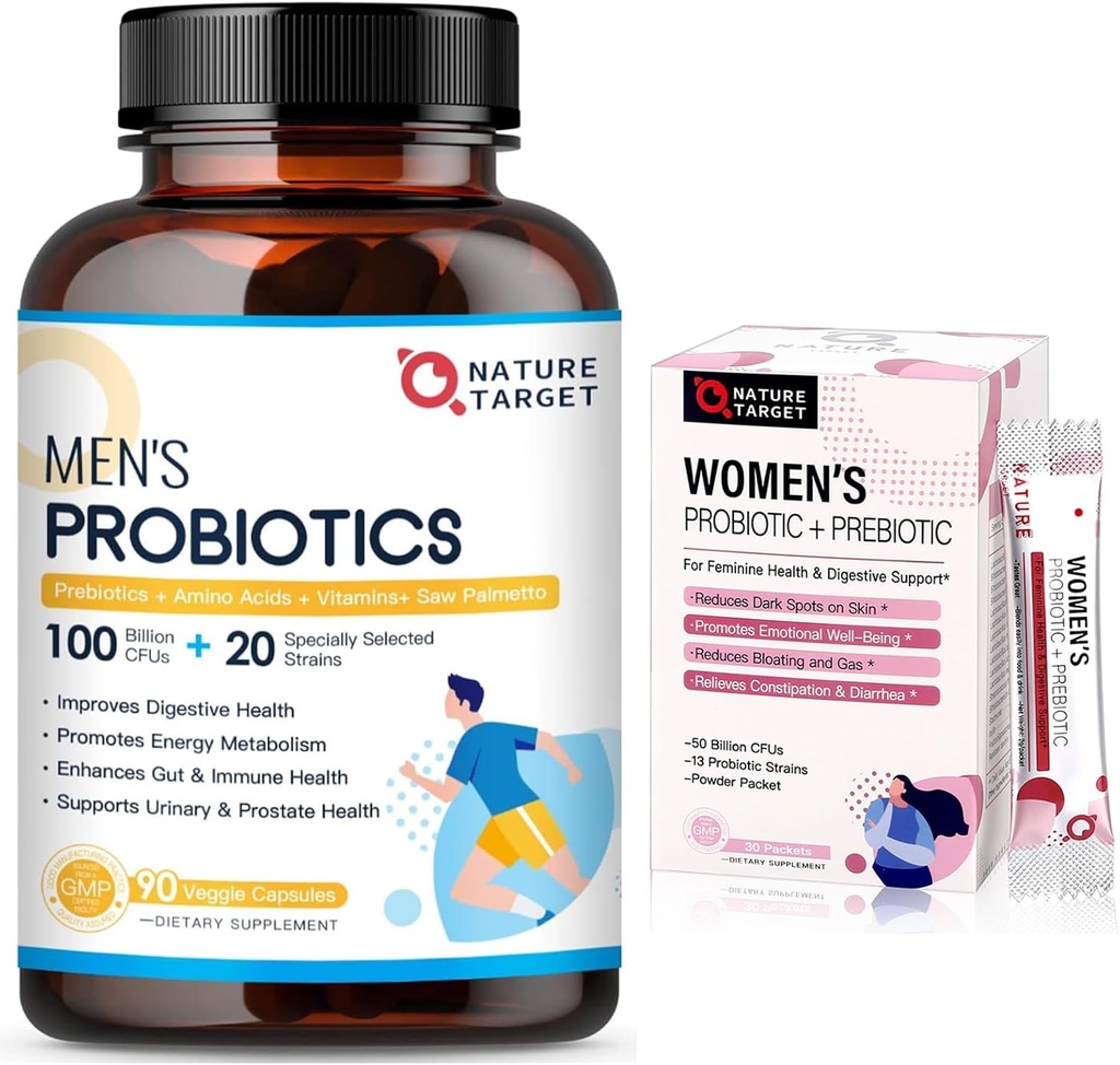 PRObiotici NATURE TARGET per gli uomini 100 miliardi di CFU, probiotici per la polvere delle donne