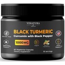 VINATURA Black Turmeric, Curcumin mit schwarzem Pfeffer 1000mg - Kurkuma Curcumin mit Turmeric Black - Curcuma Caesia, Curcuma Longa, Black Pepper 95% Piperine - 60 Kapseln 30 Servierungen