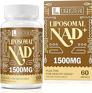 1500 MG Liposomal NAD+, 98%+ Absorption, NAD+ Ergänzung für Frauen und Männer mit TMG, für Aging Defense, Cellular Energy, Heart & Brain Function, Longevity, 360 Softgels