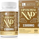 1500 MG Liposomal NAD+, 98%+ Assorbimento, NAD+ Supplemento per le donne e gli uomini con TMG, per la difesa dell'invecchiamento, l'energia cellulare, la funzione del cuore e del cervello, la longevità, 360 Softgels
