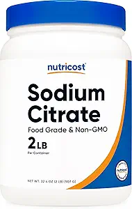Nutricost Citrate de sodium en poudre 2LB (32,4 oz) - Classe alimentaire, non-OGM - Émulsifiant, Enhancer naturel des saveurs, Préservant des aliments