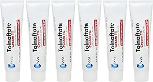 (6 Pack) Globe Tolnaftate 1% Creme 1 Unze, Antifungal Behandlung, Proven Clinical Effective auf die meisten Athleten Fuß und Ringworm, Vergleich zu der führenden Namen Marke
